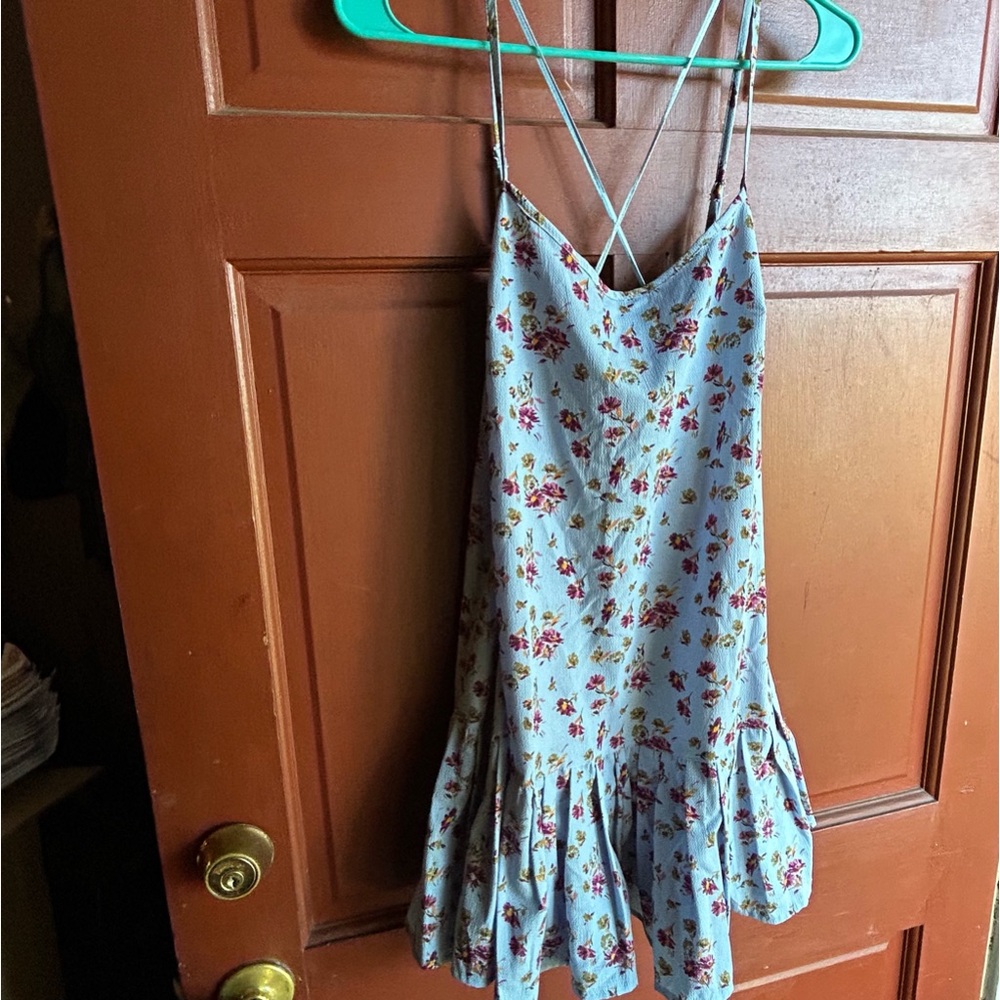 Urban Outfitters Blue Floral Mini Dress